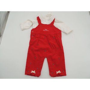 First moments layette Baby Girl 0-3 mos "Baby's First Christmas" NWOT